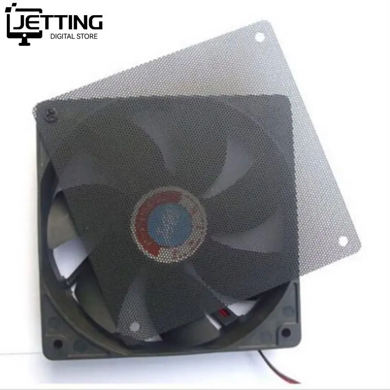 120x120mm Computer PC Dustproof Cooler Fan Case Cover Dust Filter Cuttable Mesh Fits Standard 120mm Fans + 4 Screws 1PC
