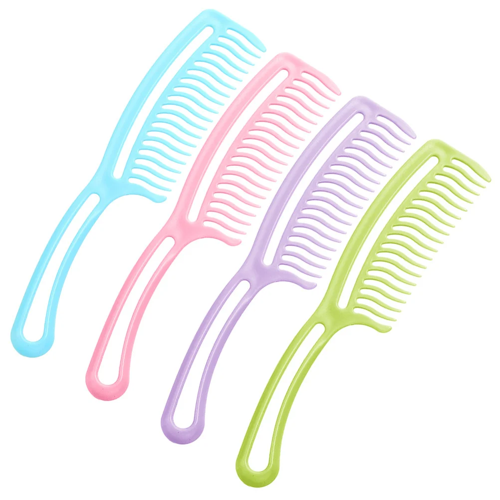 

4Pcs Wavy Tooth Hair Detangling Comb Hair Pick Styling Tool Comfortable Handle for Women Men Comb Styling Tool