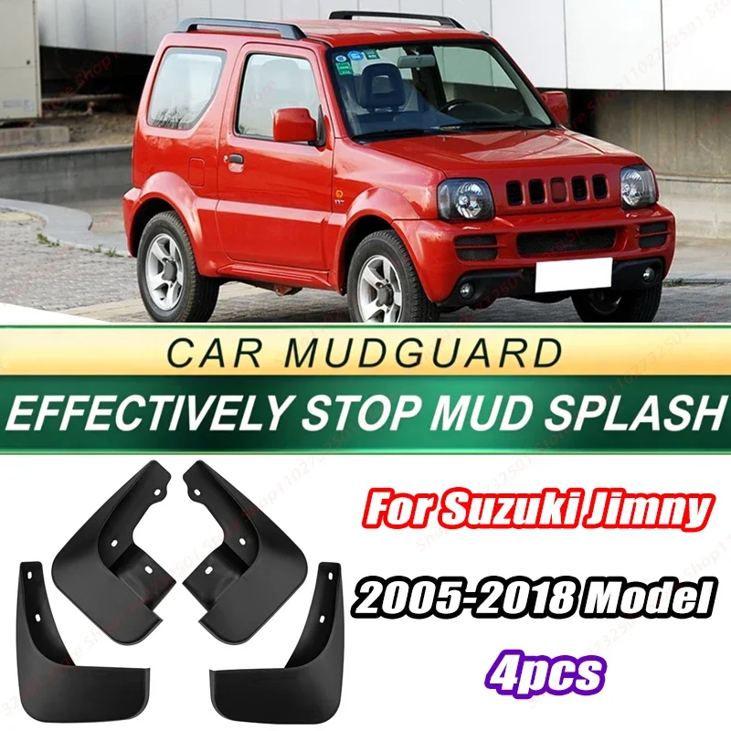 For Suzuki Jimny 2005-2018 Model 4PCS Front Rear Mud Flaps Splash Guards Fender Mudguards Auto Accessories