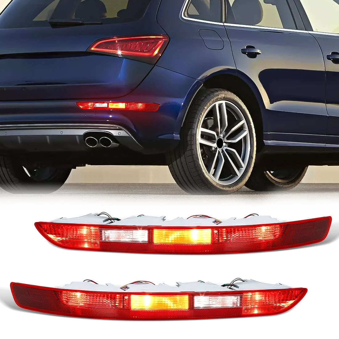 

Rear Bumper Tail Light For Audi Q5 2009 2010 2012 2013 2014 2015 2016 Tail Lamp Assembly Reflector Brake Stop Lamp 8RD945095