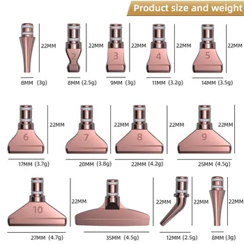 Gül altın çok Placer ucu matkap kalem 5D elmas boyama aracı için paslanmaz çelik ucu elmas boyama Metal kalem kafaları