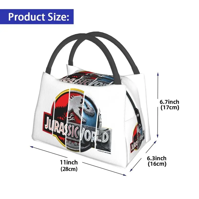 العالم الجوراسي شعار تطور معزول أكياس الغداء للمدرسة مكتب ديناصور العالم مقاوم للماء الحرارية برودة بينتو صندوق النساء #3