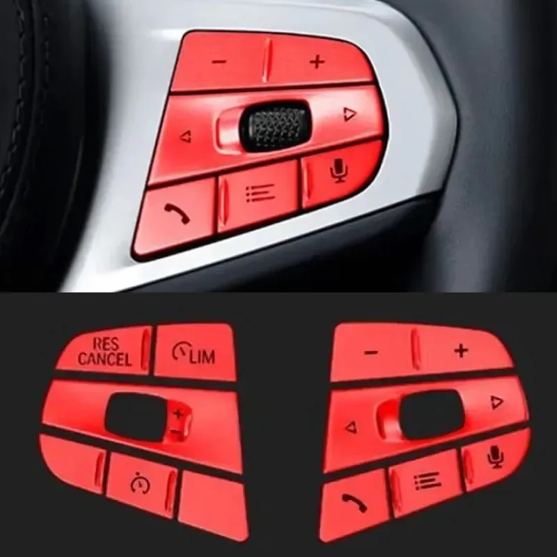 

For BMW X3 G01 2020 2021 Car Console Steering Wheel Buttons Decoration Covers Trim Sticker Aluminium Alloy Interior Accossries