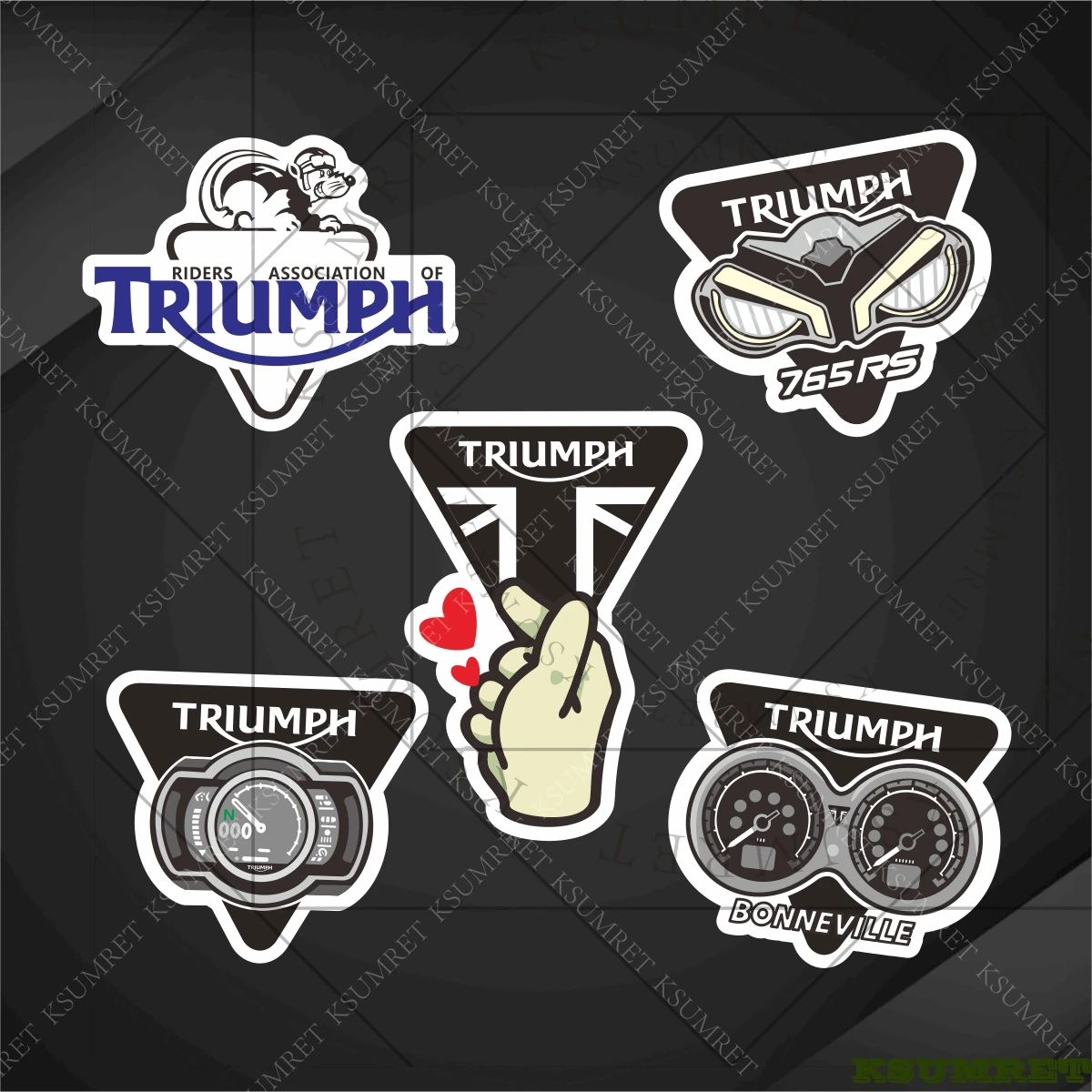 Vinyl For Triumph Motorcycle Stickers STREET TRIPLE 765 RS Accessories BONNEVILLE  Decals Tank Emblem Waterproof