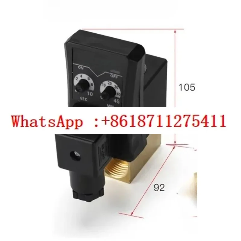 

Electronic Drain Valve 1/2" Automatic Water Drain Valve for Air Compressor or Filter or Air Tank Air Dryer