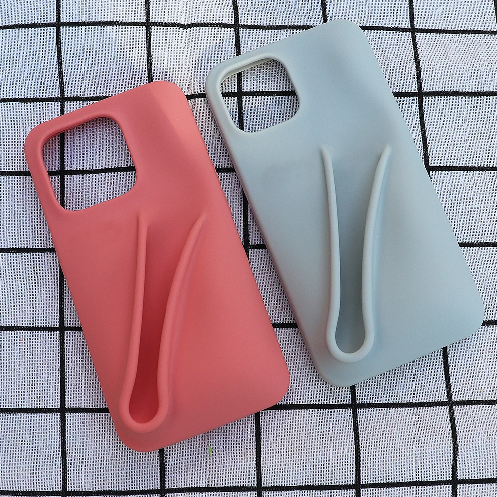 

Lovely LipGloss Silicone Phone Case DIY Lipstick Make-up Soft Case for IPhone12 13 14 15 ProMax Portable Holder Cover Wholesale