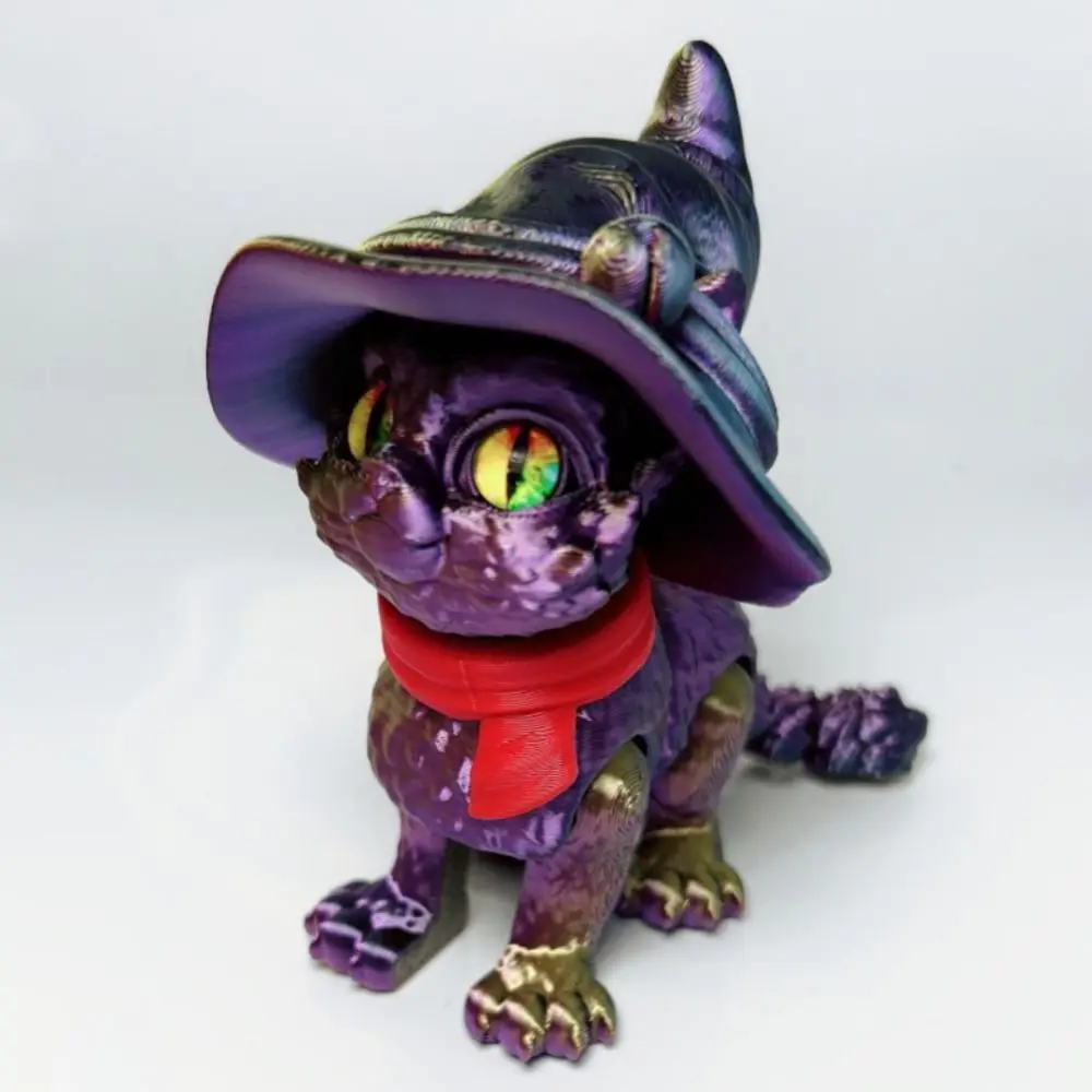 Modèle de chat imprimé en 3D, grands yeux, matière plastique, Sculpture créative, poupée de chats articulée, Style mignon, technologie d'impression 3D