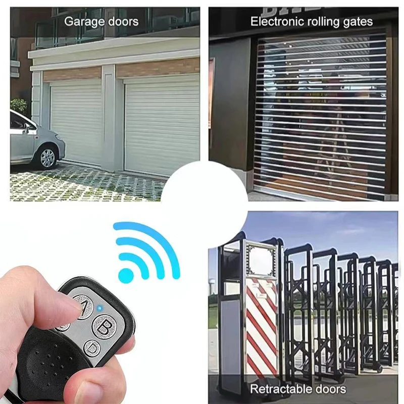 Universal 4 Buttons Garage Door Opener Remote Control 433MHZ Clone Fixed Learning Rolling Code Duplicator Garage