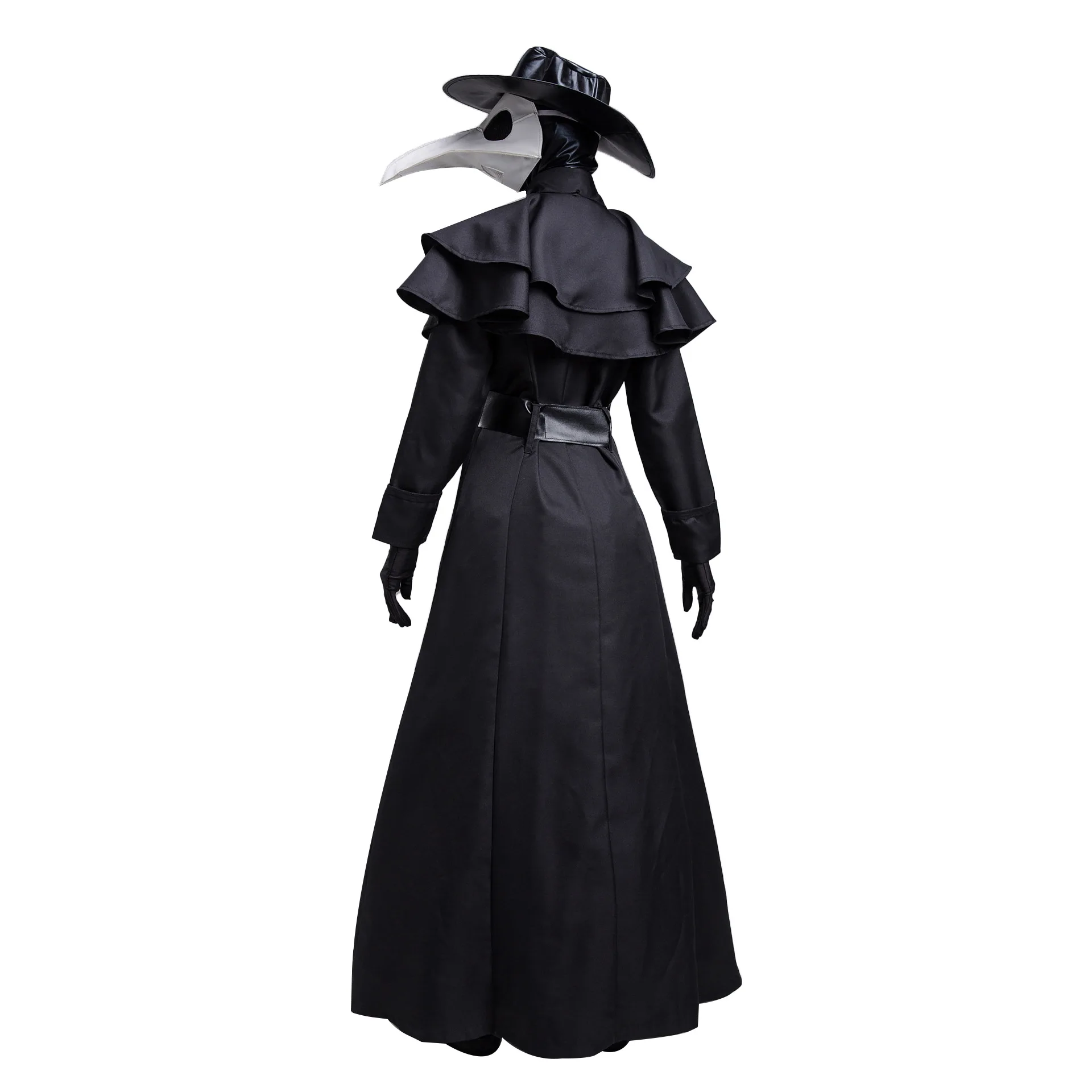 Túnica de Halloween a Capuche Médiévale para Homme de Médecin de la Pandémie Masque Chapeau Moine Steampunk Prêtre Horreur Cape 4XL