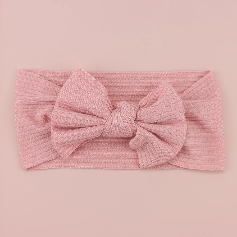 1PCS Knit Baby Bow Headbands Printed Bowknot Headband For Baby Girls Turban Elastic Hairband Kids Headwear Hair Accessories