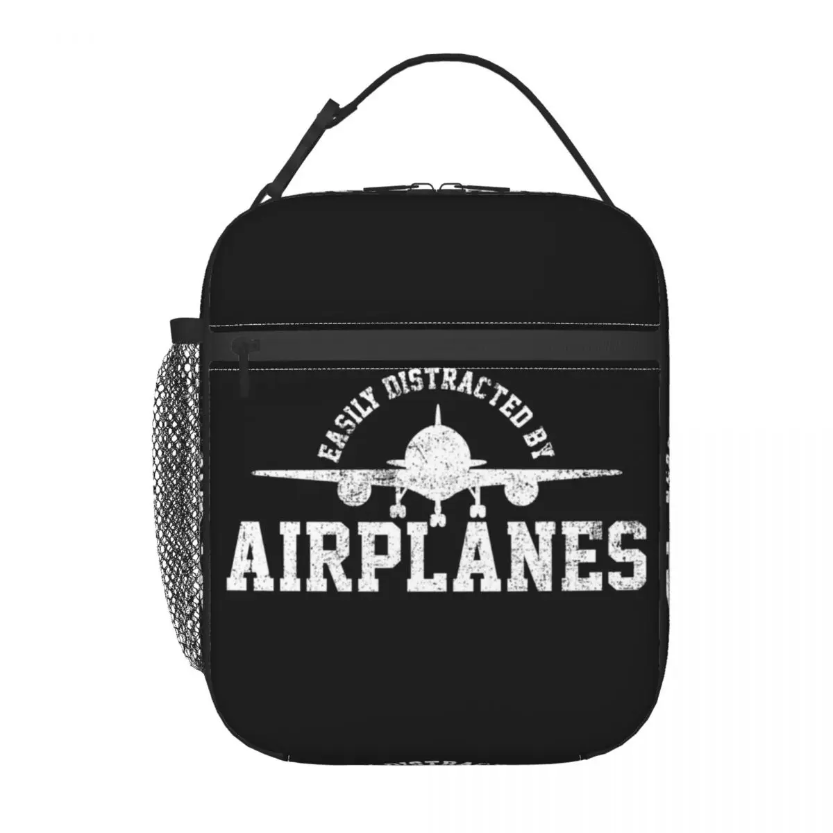 Airplanes Aircraft Aviation Pilot Insulated Lunch Tote Bag for Women Portable Cooler Thermal Bento Box Kids School Children