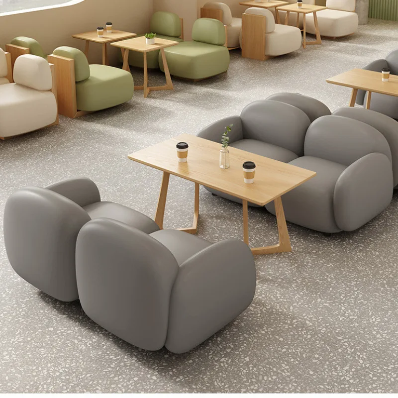 أريكة مقعد غير رسمية لمتجر شاي الحليب الجديد، وطاولة طعام للمطاعم الغربية ومجموعة كرسي