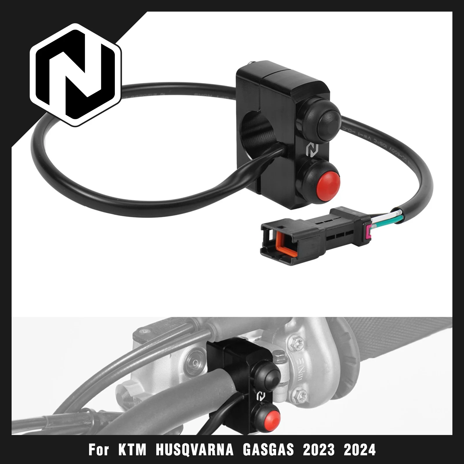 

NICECNC For Husqvarna TE 300 2024-2025 Start Kill Stop Switch Button FE350 FE450 FE501 TE250 FE250 24-25 TX300 TC125 2023-2025