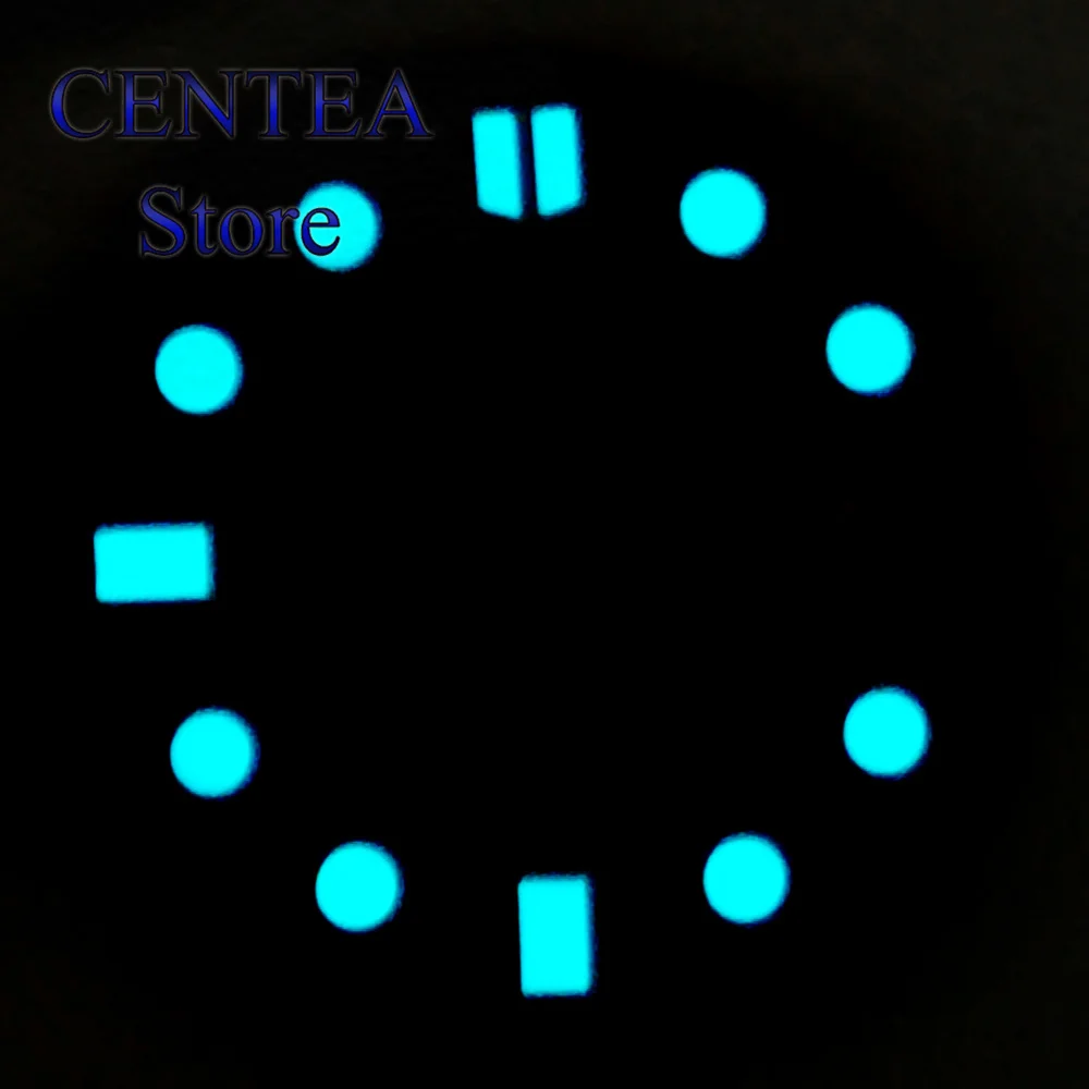 RICHUS 28,5 mm mostrador Azul Luminoso Preto Azul Verde mostrador do relógio Fit NH35 NH35A Movemt horas coroa 3.8 horas coroa