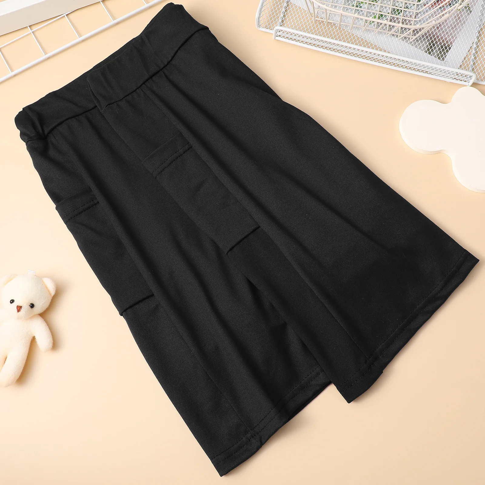 

Black S Mid Waist Skirt Pants Polyester Tennis Skort Women Summer Dressy Casual Active Golf Pockets Lightweight Comfortable