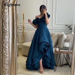 Eightree Saudi Arabia Evening Dresses Vintage  Rufffles Stain Long Vestidos De Noche Vestidos De Gala Formal Occasion Prom Dress