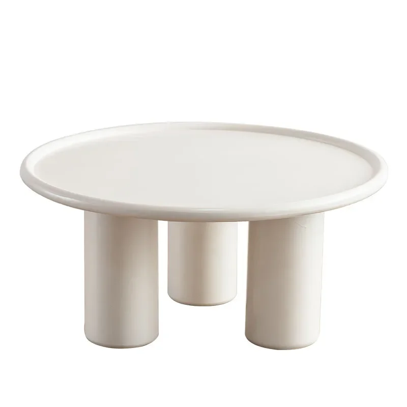 

Cream style light luxury living room, coffee table small apartment household, modern homestay small round table coffee table