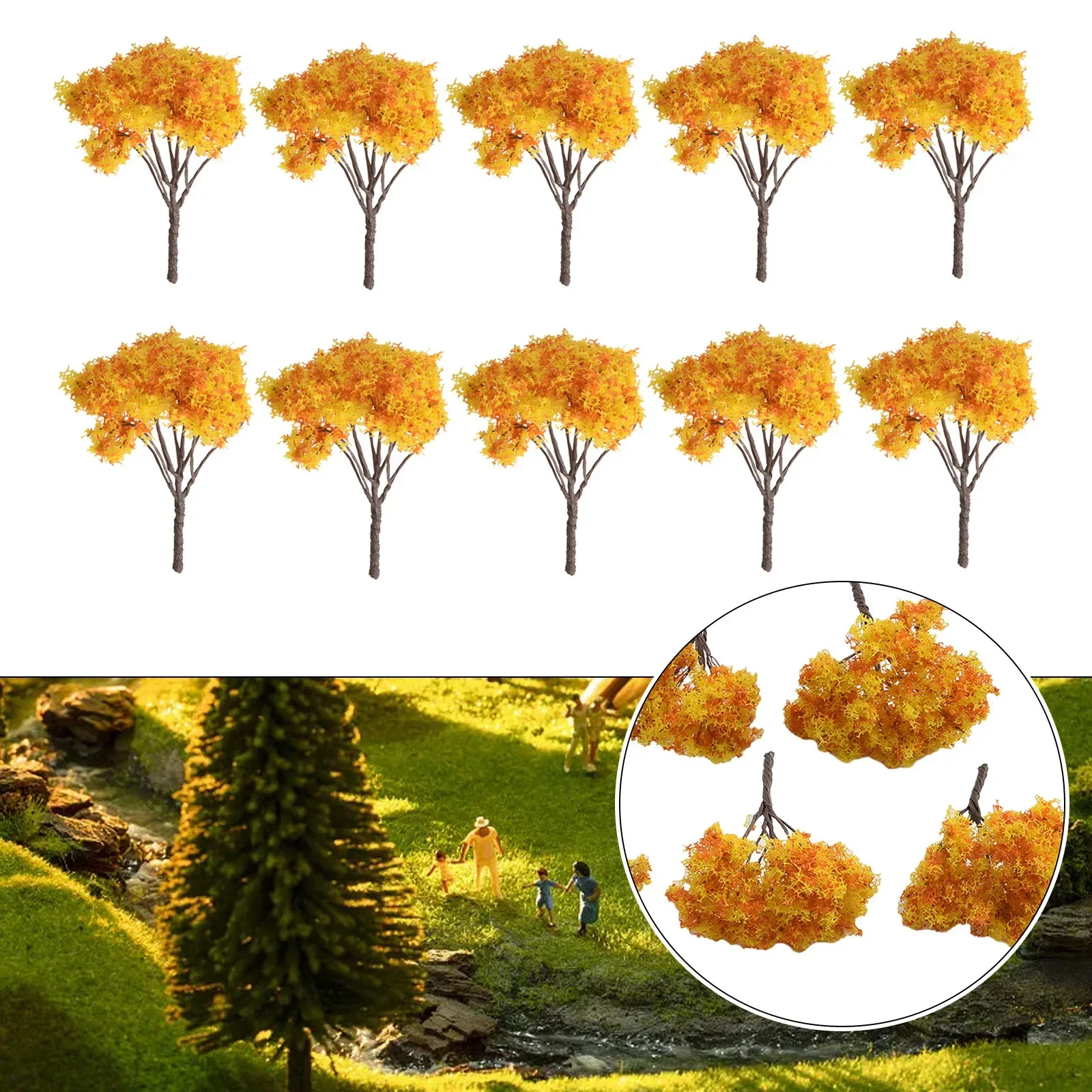 10Pcs Sakura Tree Room Decor Miniature Cherry Tree Micro Landscape Decoration Moss Landscape Succulent Plants Garden Accessories