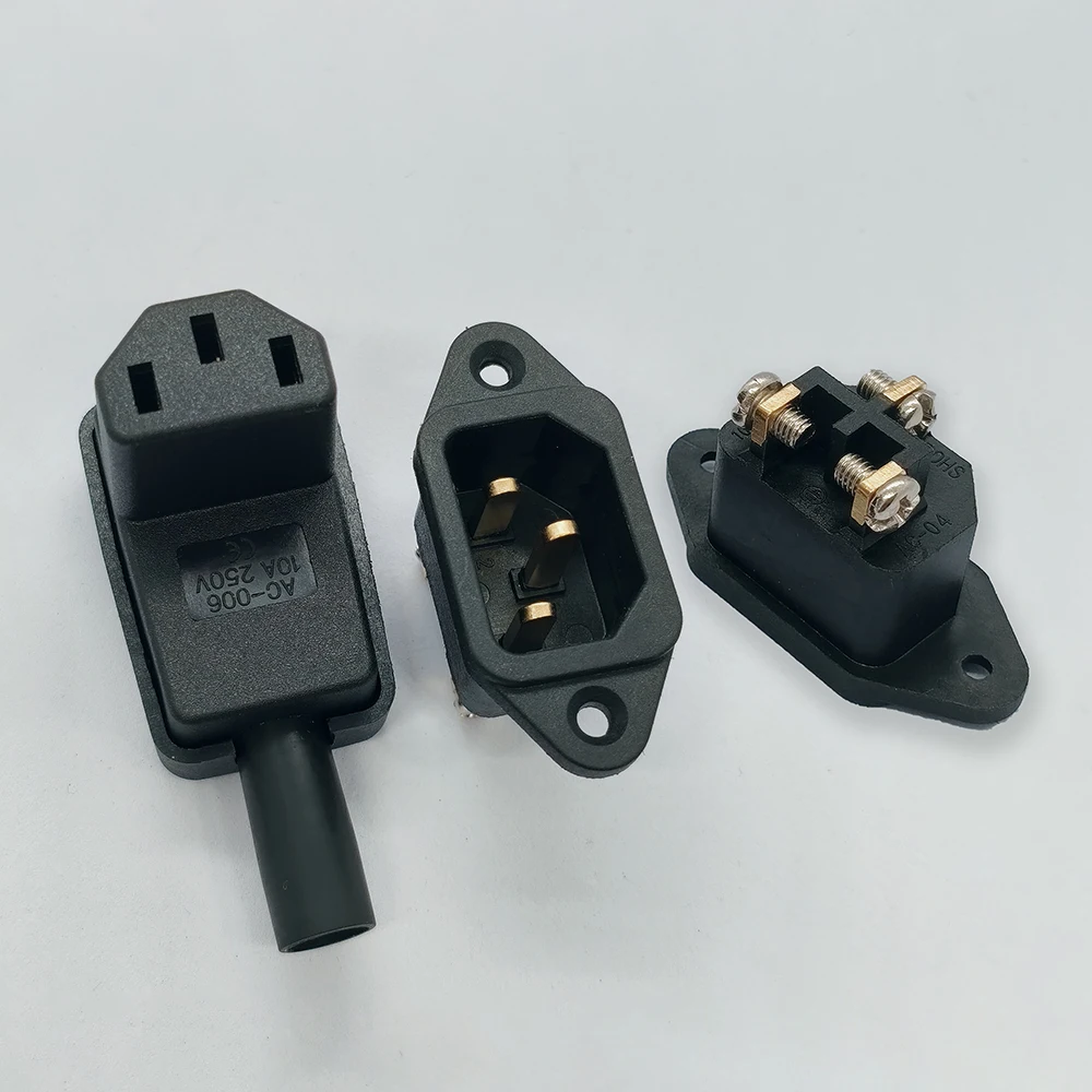 1 Stück IEC 3-Pin IEC C13 C14 Stecker-Buchse AC-Stromanschluss mit LED-Anzeige und Schalter, Langlebig für Elektronische Geräte – Detail 5