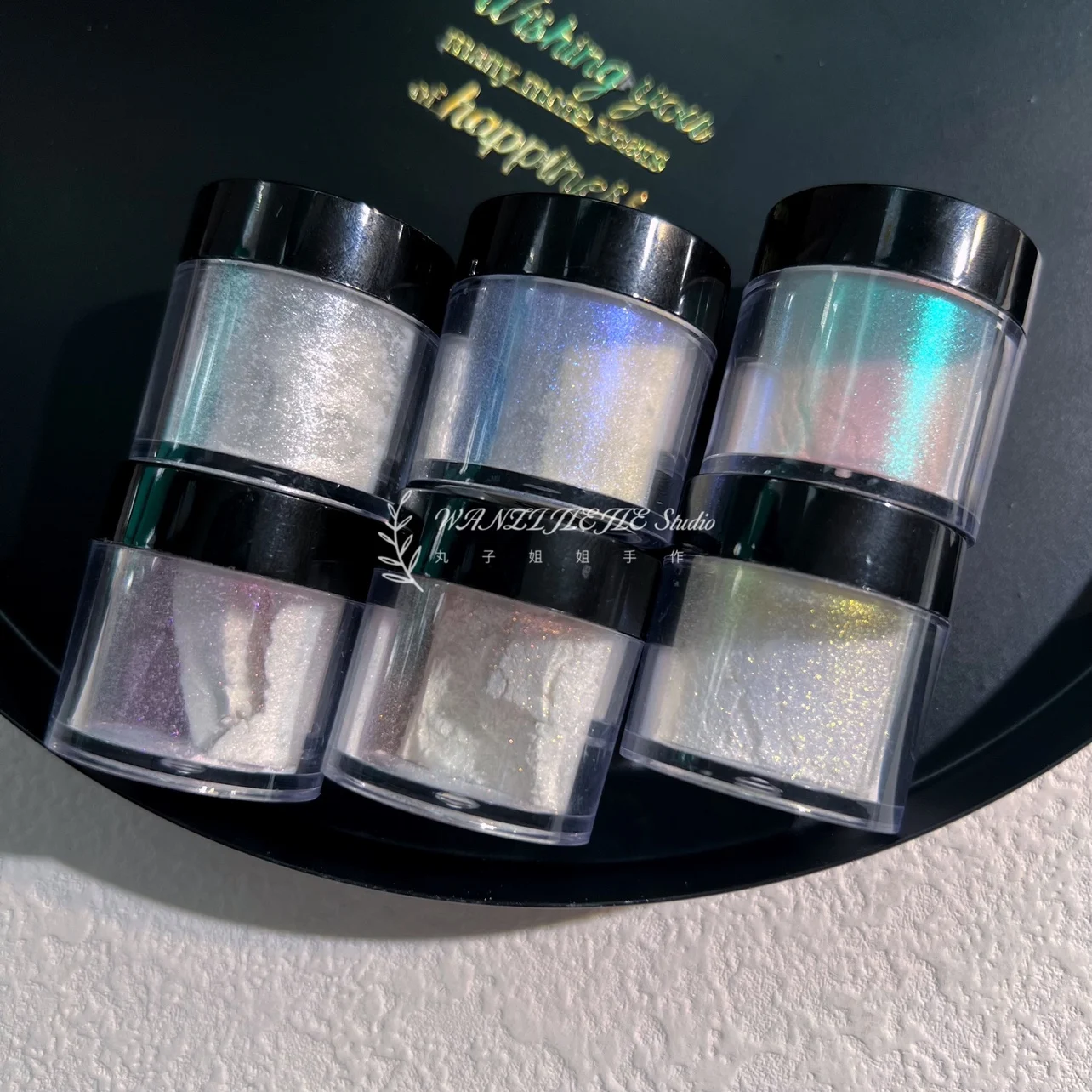 10g 3D  Aurora Nail Art Glitter Powders Mermaid Unicorn Chrome Pigment Dust 50 Iridescent Dip Powder Nail Art Chrome Pigment