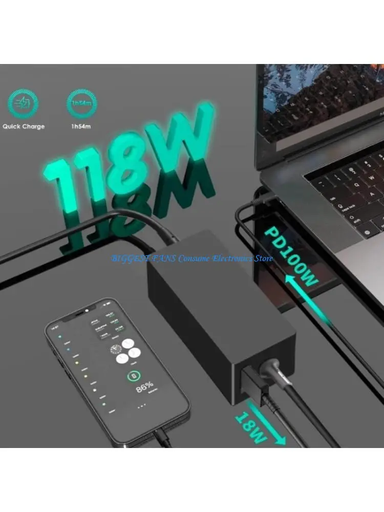 

Professional 100W Automotive Chargers USB C Fast Charging Technology Space Saving Design Multiple Device Compatibility