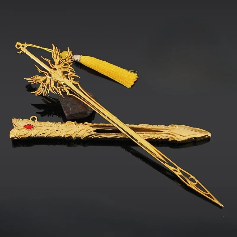 Arma de espada del Arcángel de 30cm, periféricos de Anime, modelo de espada samurái de Metal con funda, accesorios de escritorio, colecciones de adornos