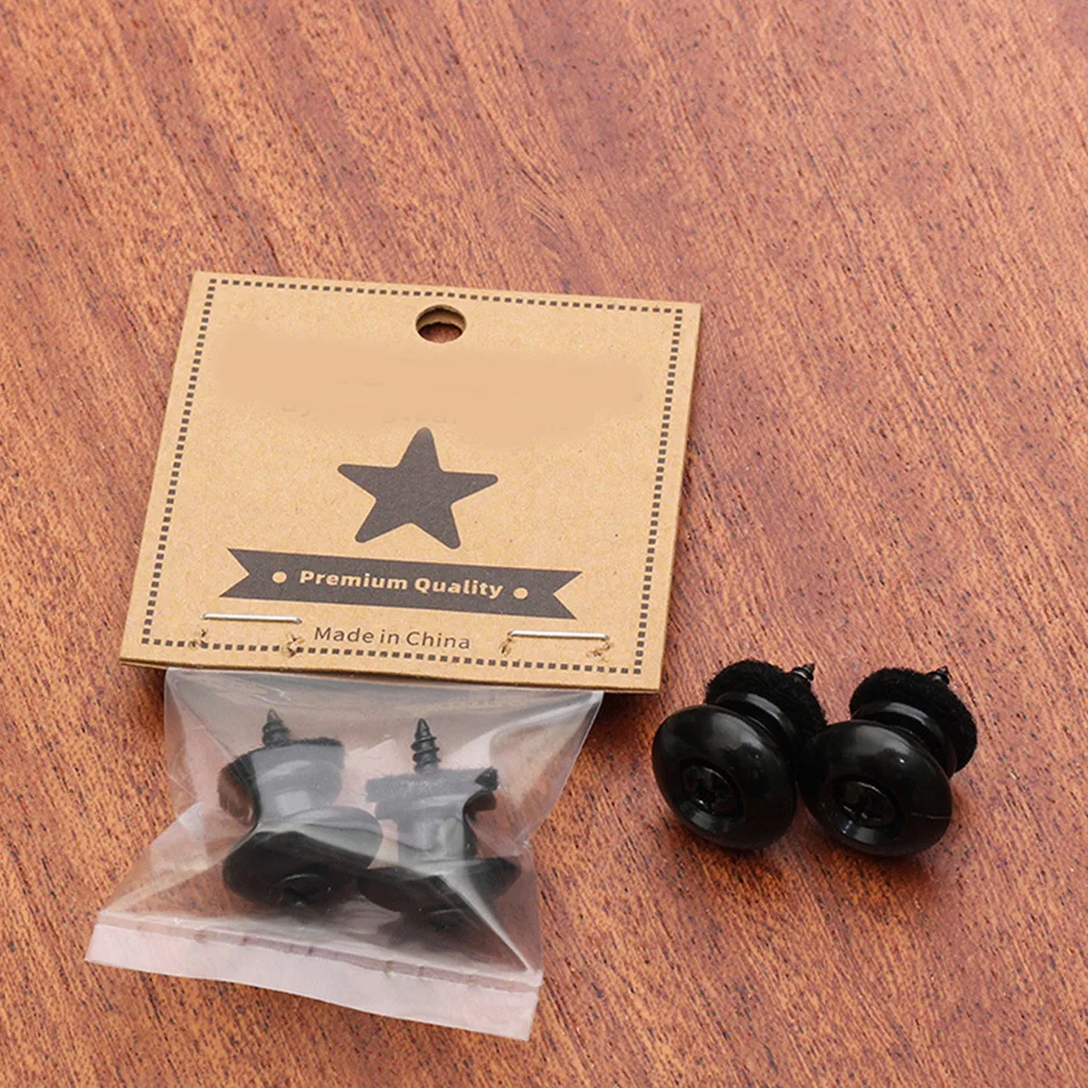 

6Pcs Guitar Strap Button Set Durable Iron for Acoustic Electric Bass Easy Installation Smooth Surface No Modification