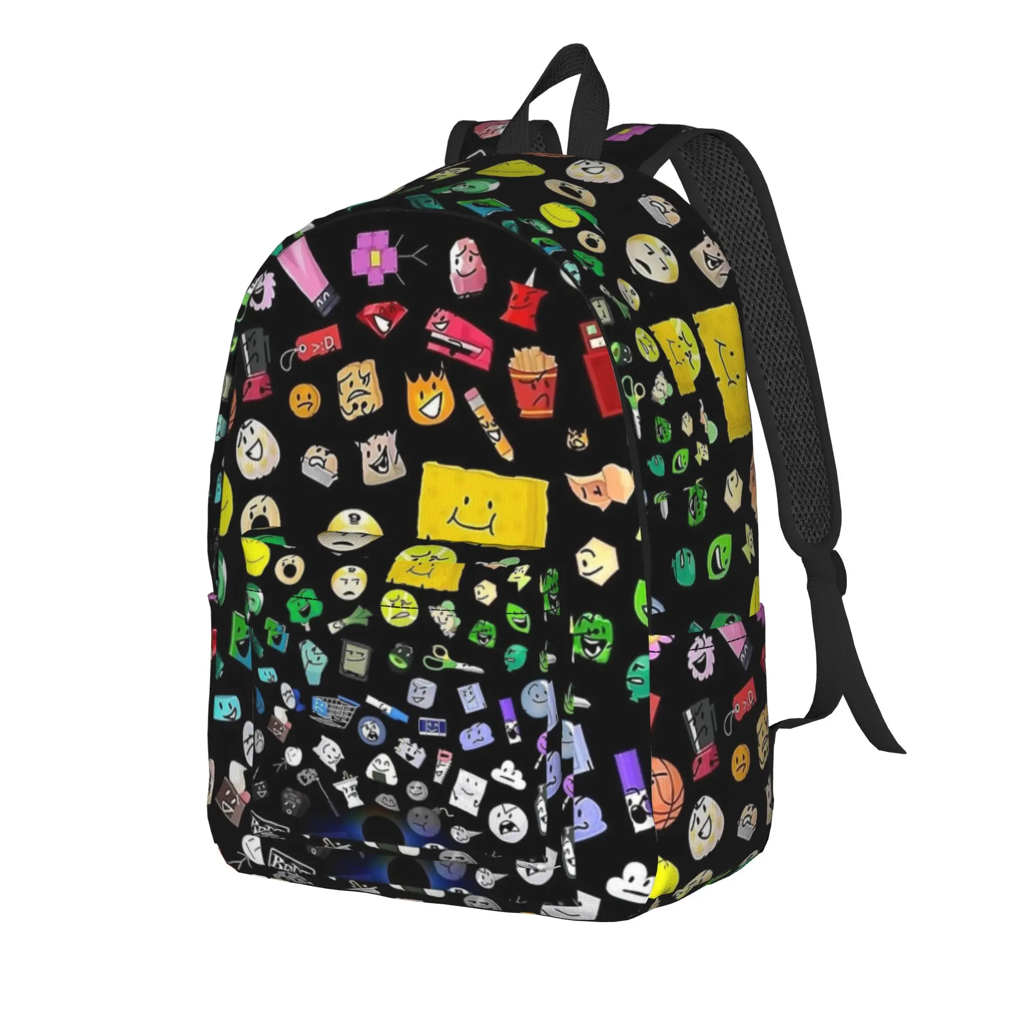 BFDI Battle For Dream Island Game BFB TPOT Full Cast  Backpack Casual High School Business Daypack  Laptop Canvas Bags Sports