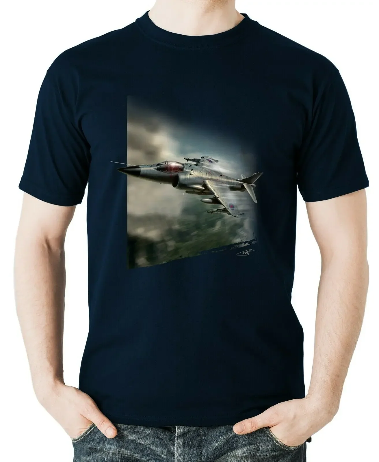 Hawker Siddeley Sea Harrier Aviation Themed T-Shirt. Summer Cotton Short Sleeve O-Neck Mens T Shirt New S-3XL