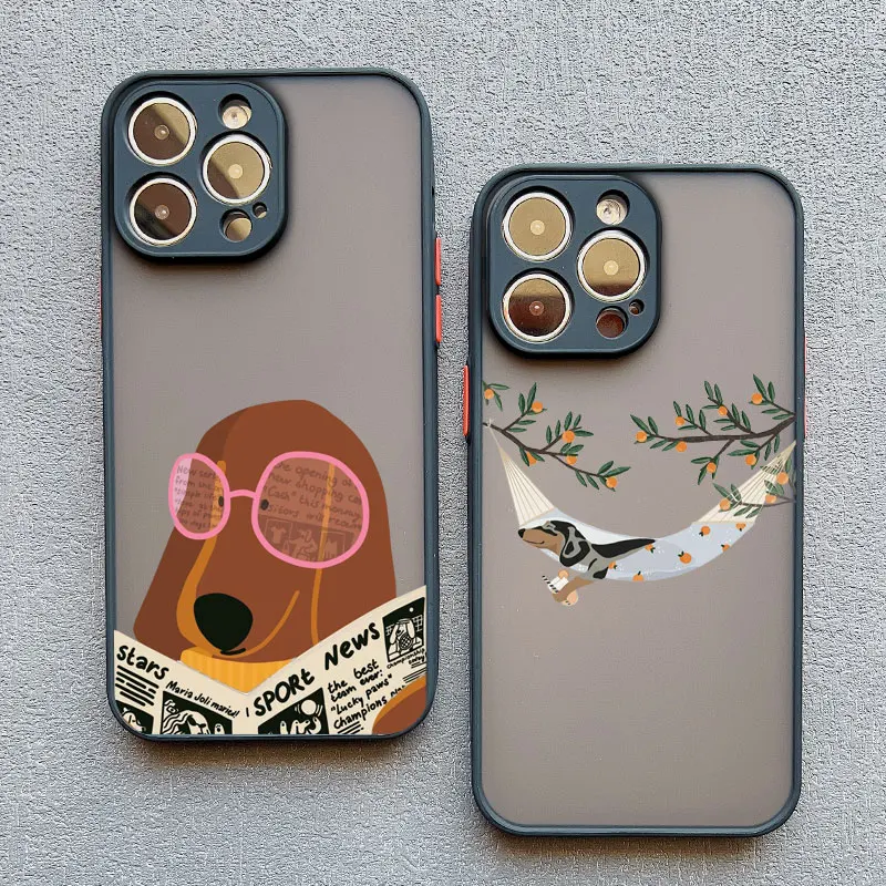 Niedliche Dackel-Bulldoggen-Handyhülle für iPhone 11 12 13 Mini Pro Max 14 15 Pro Max Plus 16 17 Pro Max Cover Cartoon-Hunde Fundas – Detail 11