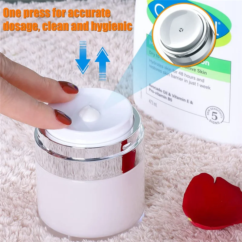 Recipiente cosmético mal ventilado do recipiente do hidratante de 1.7 oz com bomba novo recipiente mal ventilado vazio da loção do curso