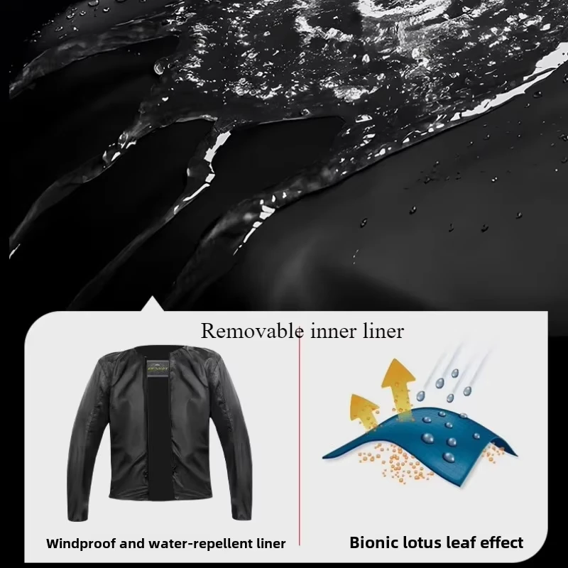 BENKIA Motorcycle Riding Jacket Light Weight All-Purpose Protective Gear with Enhanced Ventilation For Men Motorbike Jacket