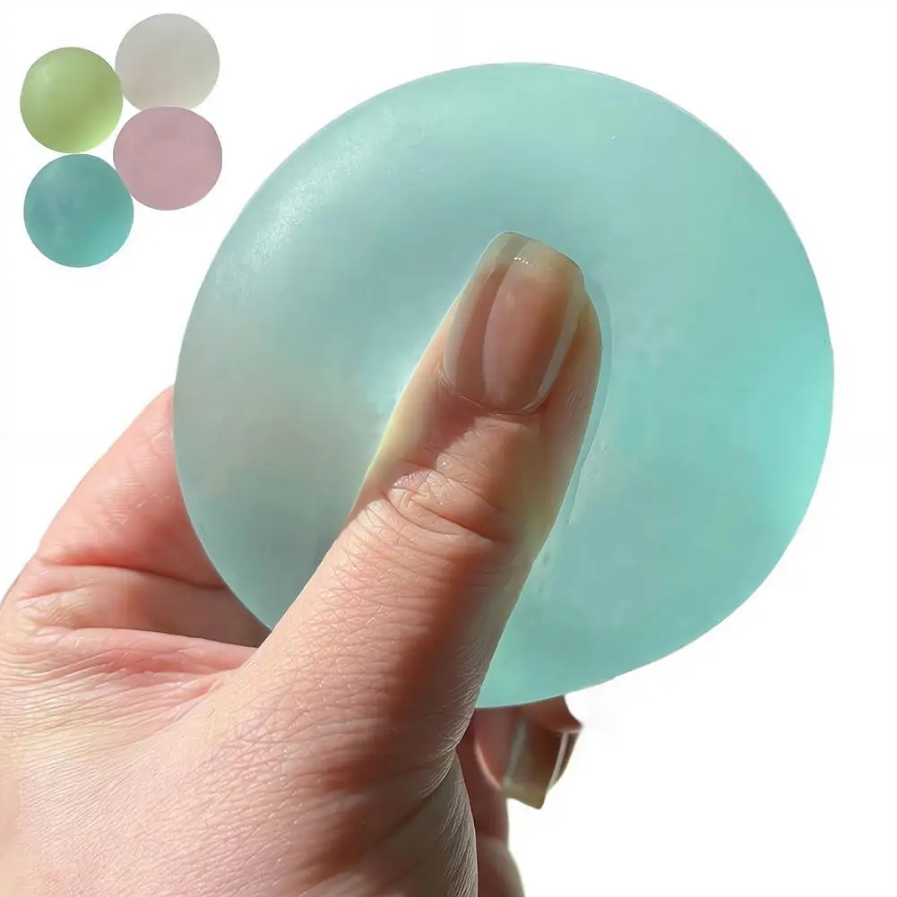 Juguete Blandito de Maltosa Azul, Lindo Mochi Antiestrés, Juguete Sensorial Suave, Bola de Abrazine Azul Simulada, Juguete de Descompresión de Rápido Rebote