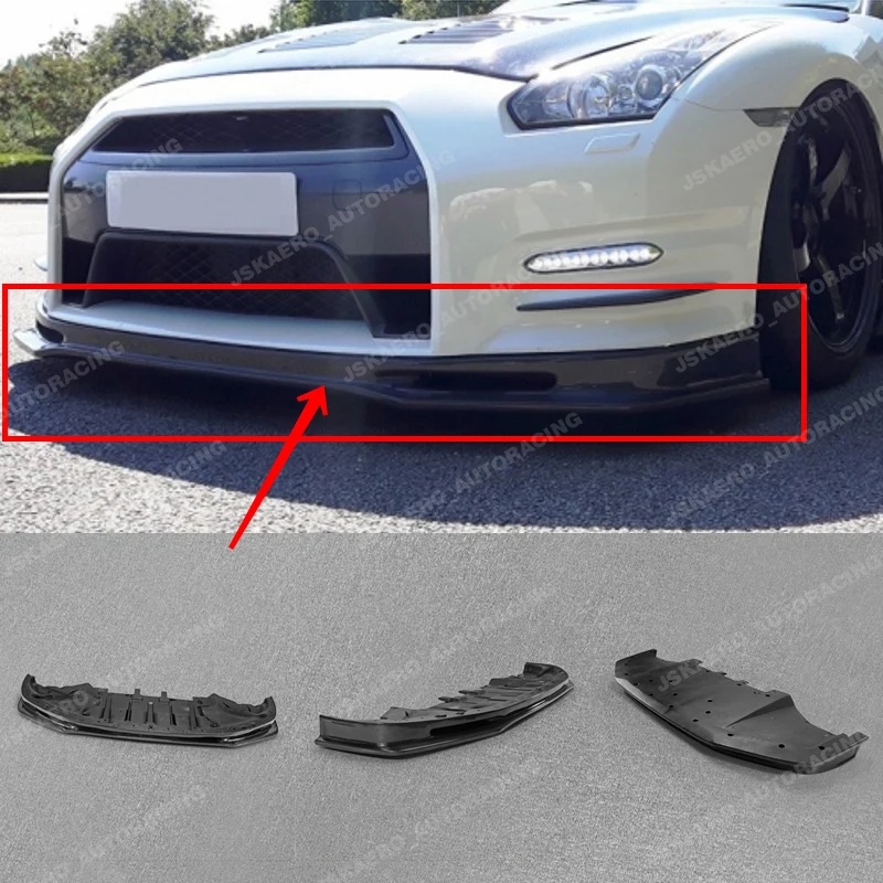 

For Nissan GTR 13-16 R35 Front Bumper Bottom Lip w/Undertray Carbon Fiber car BodyKits