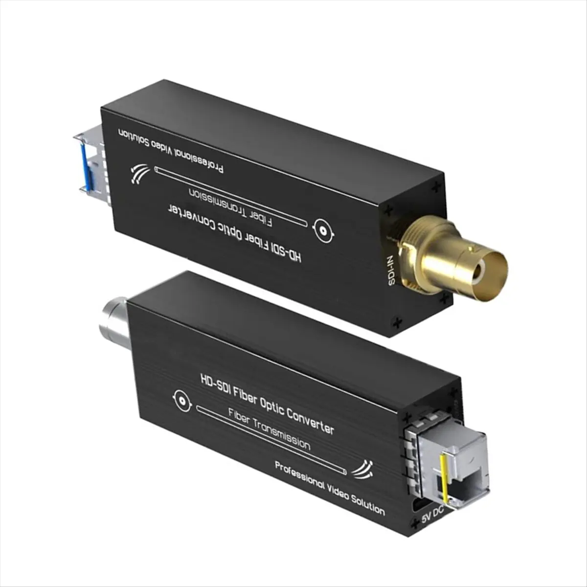 #92N Fiber Video Converter,HD-SDI Fiber Converter 1080p 30Hz SDI over Fiber Optic Extender (Black)