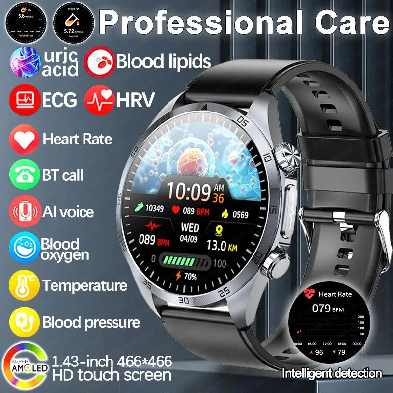 

2026 Nursing Health PulseTherapy Blood pressure Smart Watch Men Heart rate Pulse Sleep Bluetooth call Body Monitor Smartwatch
