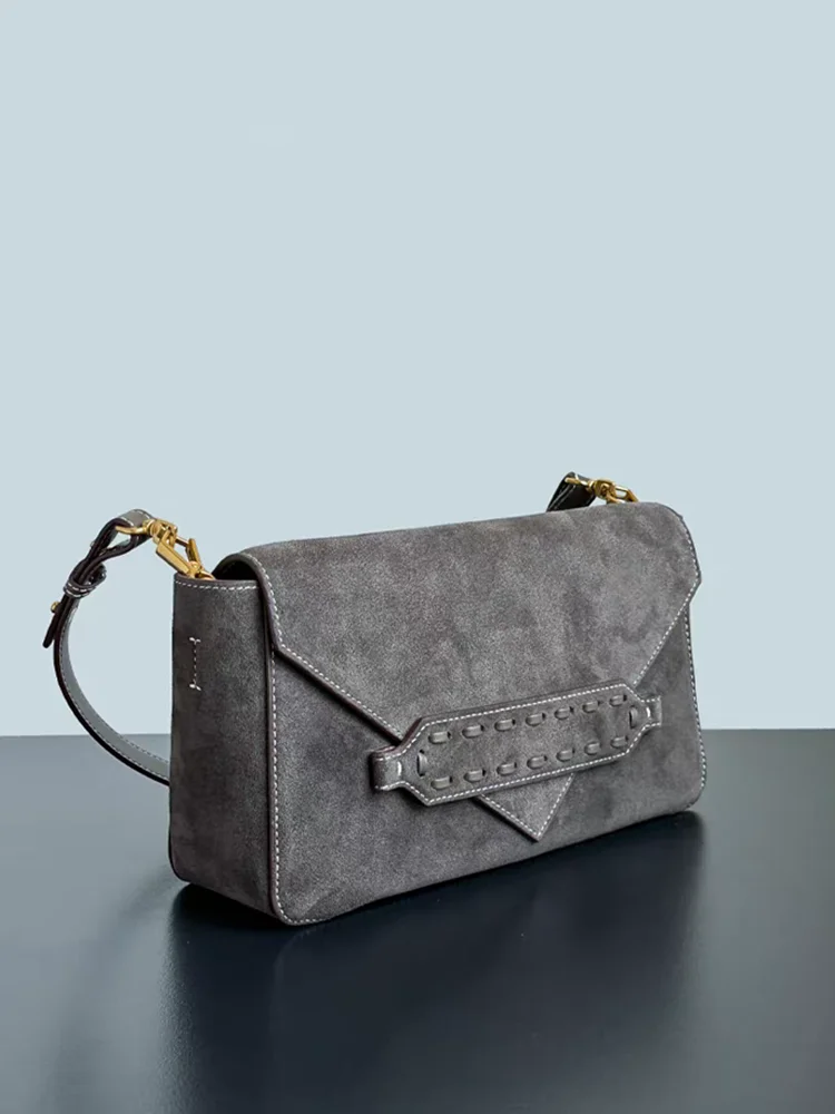 

Модная уникальная нишевая женская сумка из натуральной кожи \ сумка из натуральной кожи, простая женская сумка через плечо под мышками, новинка