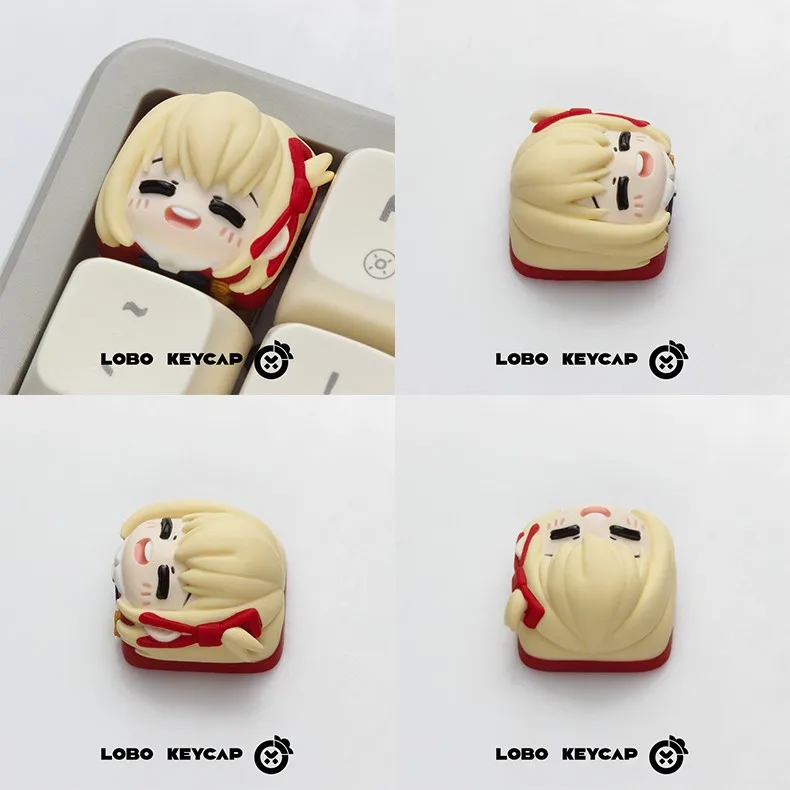 Lycoris Recoil！Keycaps Hand-made Resin Keycap Mechanical Keyboard Keycaps Animation Cute Customized Gaming Accessories Gifts