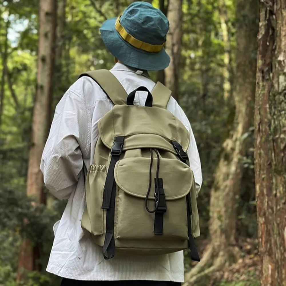 

Multiple Pockets Waterproof Outdoor Backpack Multifunction Adjustable Straps Travel Backpack Nylon Casual Style Laptop Bag Women