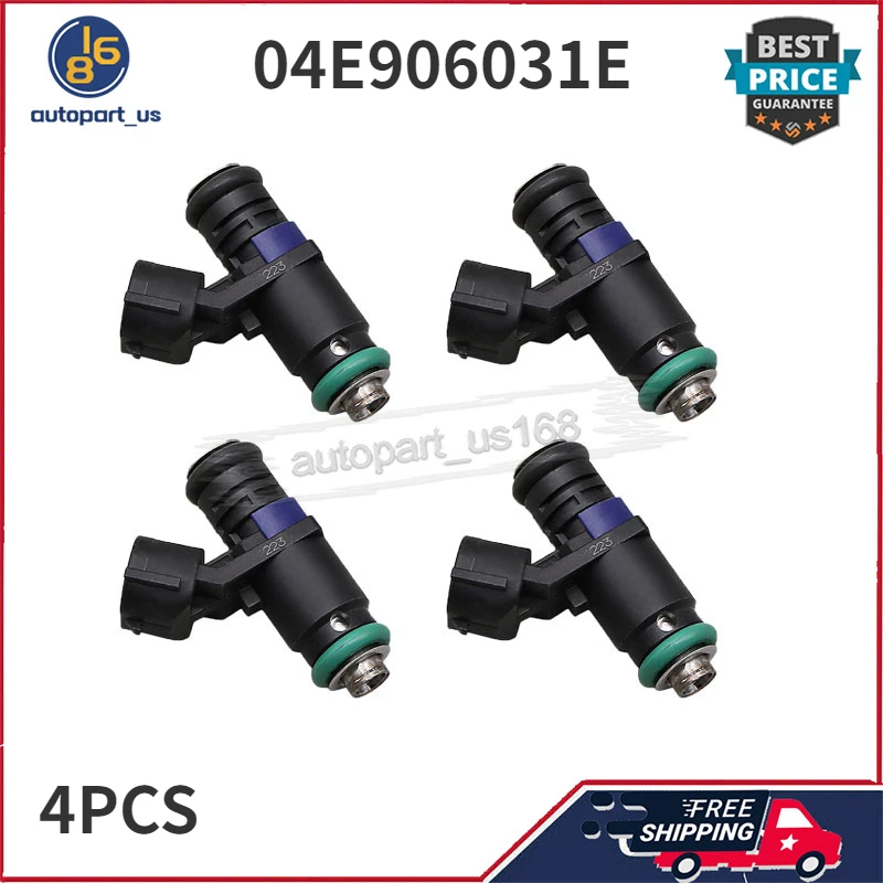 

For Volkswagen Jetta (BS2) Jetta (BS4) Sagitar (BK2) 4PCS Fuel Injectors 04E906031E 04E 906 031 E