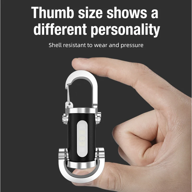 يمكن تبديل أضواء سلسلة المفاتيح المحمولة في أوضاع الإضاءة المختلفة، ومجهزة بأضواء تحذيرية لدعم الشحن من النوع.