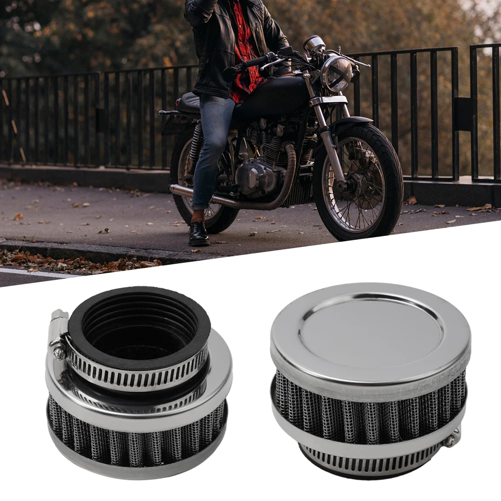 High Quality Practical To Use Air Filter Cleaner Parts & Accessories Round Tapered Rubber Silver Stainless Steel