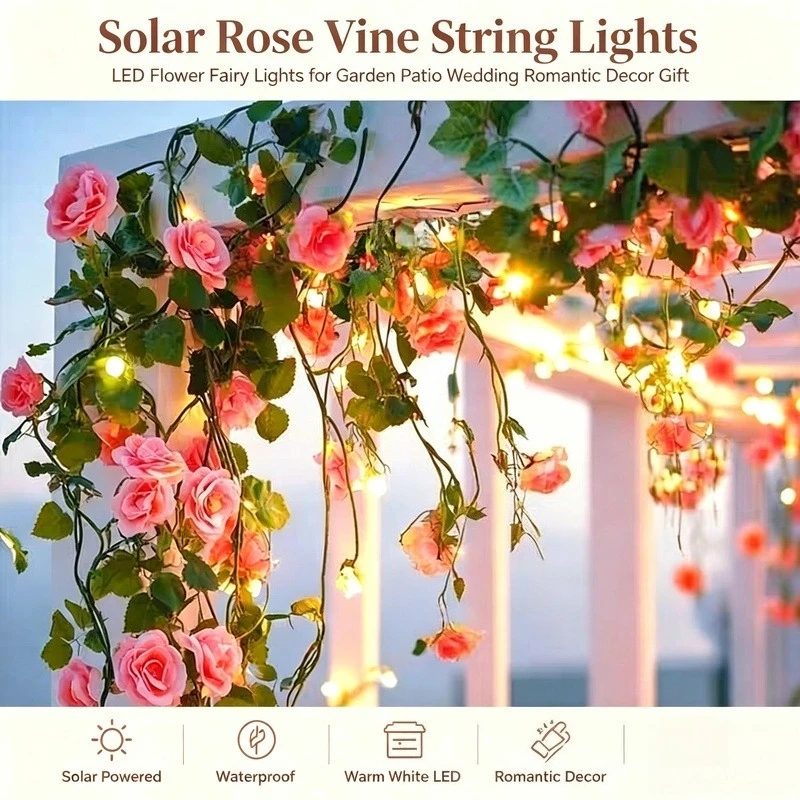 Güneş Enerjili Gül Asma Çiçek  - Lighting Decor Wedding incelemesi ve fiyatı