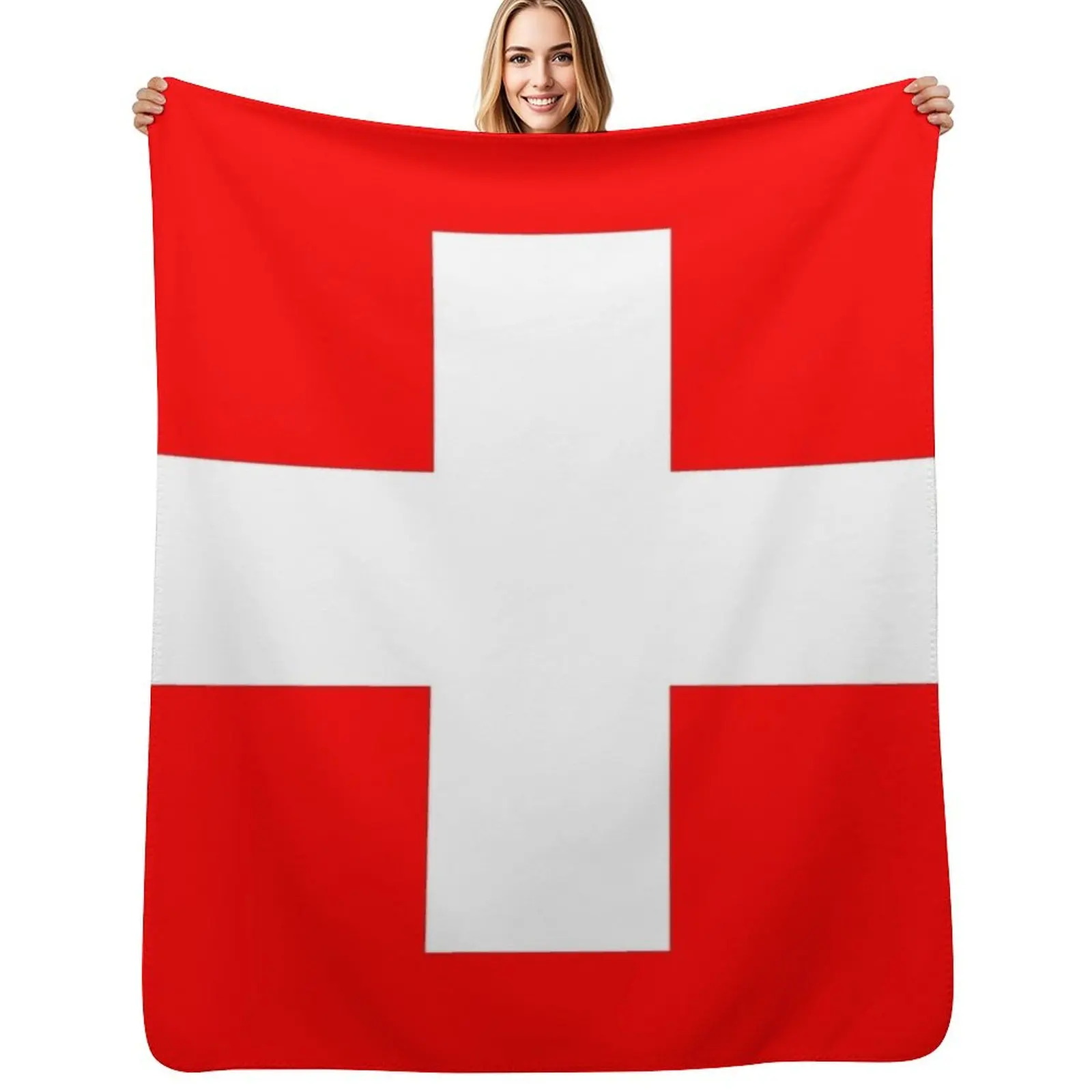 Switzerland Flag Throw Blanket Soft Beds Thin Luxury Thicken Decorative Sofas For Sofa Thin for babies Blankets