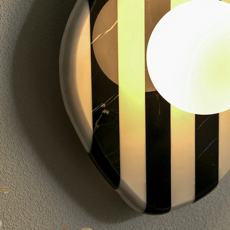 Modern Design Natural Marble Wall Lamp Irregular Stone Wall Sconce Bedroom Corridor Living Room Apartment Hotel Interior Decor view 5