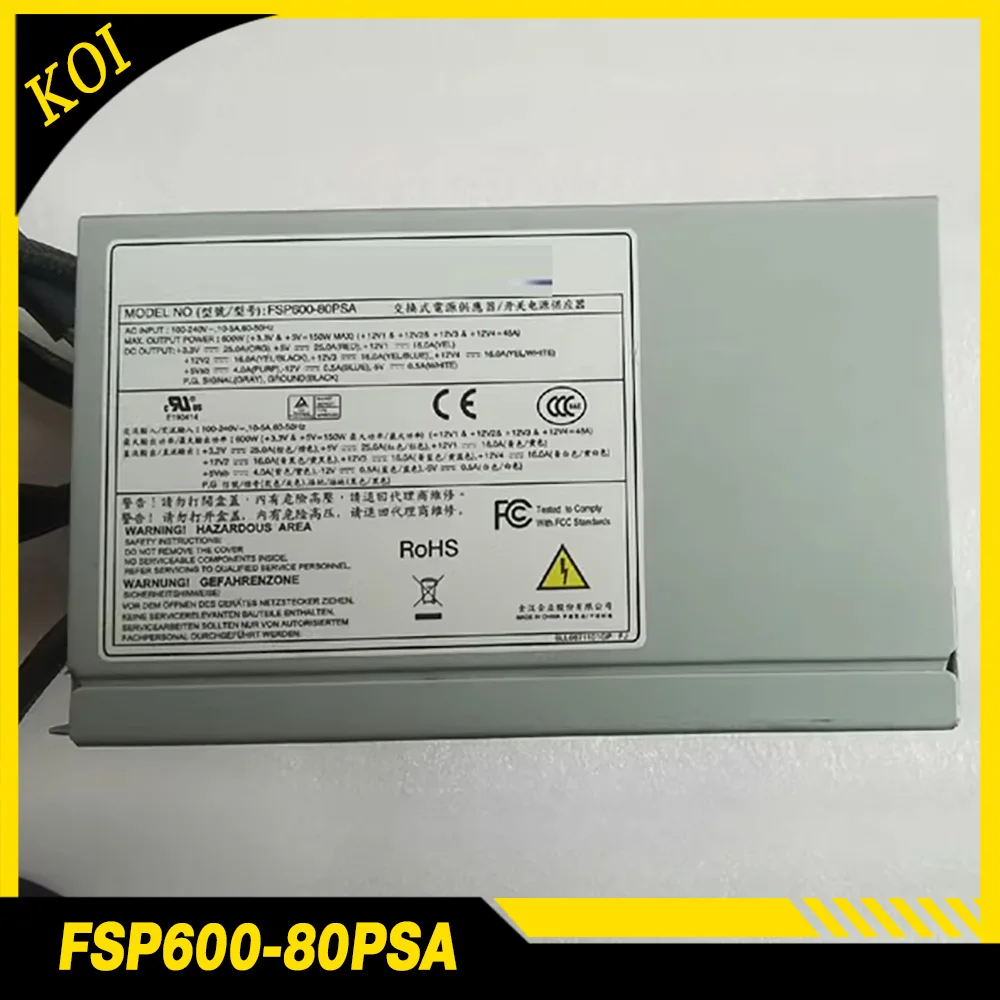 For FSP GROUP INC industrial computer power supply FSP600-80PSA SK For Advantech 600W industrial control SPI600A8BB