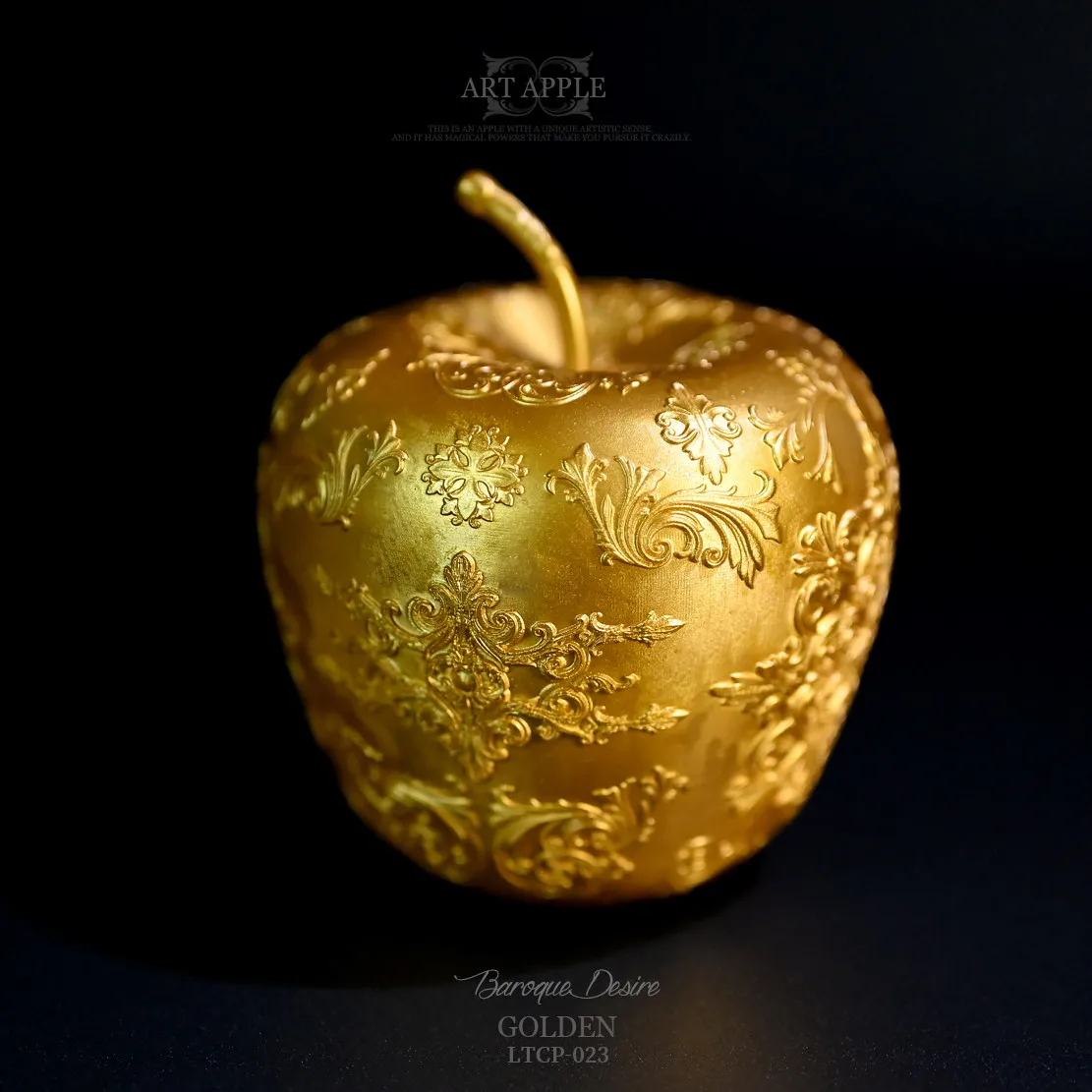 Baroque Gold Art Fruit 80mm Hand-Painted Resin Statue Luxury Home Desk Decor