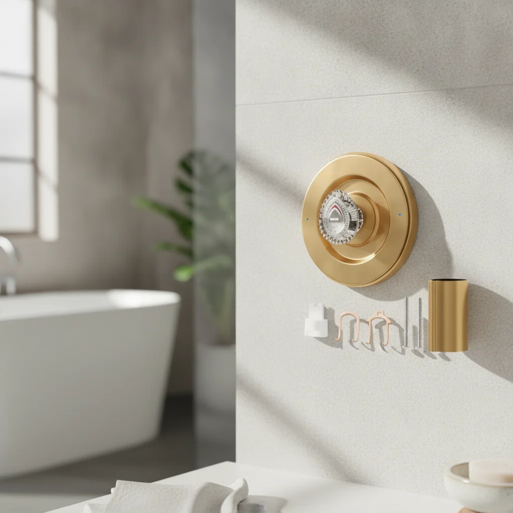 Shower Trim Kit with Cartridge Replacement Shower Trim Kit with Escutcheon Hardware Complete Easy Installation for Homeowners