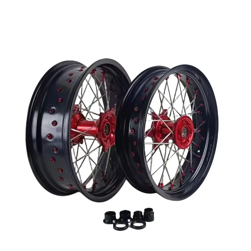 【2026 Stable Supply】 Fast Shipping Ready Stock Supermoto Wheels 17 Inch Wheel Set Motorcycle Parts for CRF CR CRFX CRFR