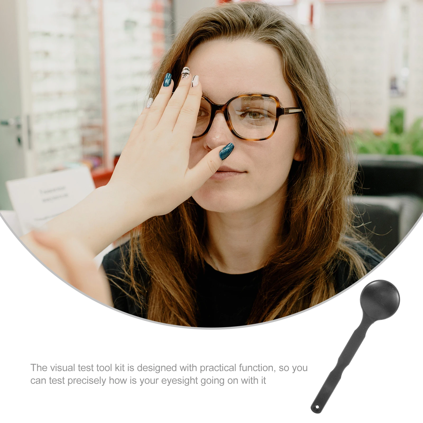 

Plastic Eye Occluder Vision Test Cover Optometry Exam Black Lightweight Sturdy Ergonomic Design Compact Comfortable for School
